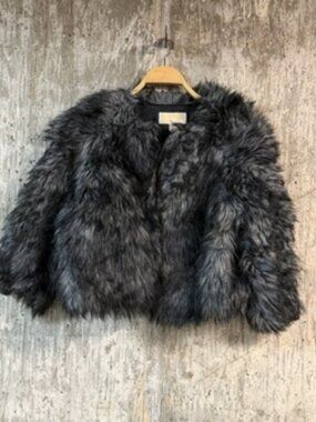 MICHAEL MICHAEL KORS Women's Faux Fur Jacket Size M